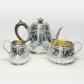 Hallmarked Silver Bachelor Tea Set  London 1884