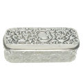 Hallmarked Silver And Glass Trinket Box Chester 1903