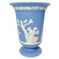 Wedgwood Light Blue Jasperware Cupid Vase