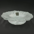 Lalique Opalencent Glass Honfleur Leaf Design Bowl