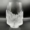 Lalique Opalescent Glass Hedera Ivy Leaf Vase