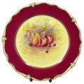 Paragon Gilded Fruit Scene Rack Plate