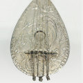 Rare Hallmarked Silver Mandolin Perfume Bottle 1888-95