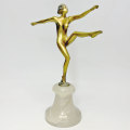 Josef Lorenzl Art Deco Female Dancer Gilded Bronze 1930