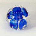 Langham England Blue Bubble  Glass Paperweight