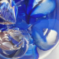 Langham England Blue Bubble  Glass Paperweight
