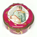 Limoges Gilt Painted Napolean Ceramic Trinket Box