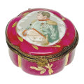 Limoges Gilt Painted Napolean Ceramic Trinket Box