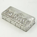 Chester Silver Neo Classical Hinged Box Chester 1902 George Nathan