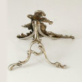 German Silver Cabinet Ornament Angel Playing Trumpet
