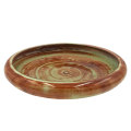 Linnware Brown Green Glaze Pansy Bowl