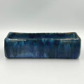 Linnware Pottery Cobalt Blue Trough Vase