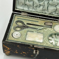 Victorian Hallmarked Silver and Tortoiseshell Sewing Box