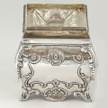 Hallmarked Silver Baroque Tea Caddy Chester 1906