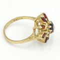 Garnet 9ct Gold Victorian Ring
