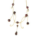 9ct Gold Garnet Chandelier Necklace