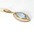 Marquise Topaz Pendant On Chain 8Ct