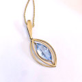 Marquise Topaz Pendant On Chain 8Ct