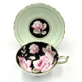 Paragon Her Majesty Pink Rose Floral Cabinet Cup Duo
