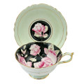 Paragon Her Majesty Pink Rose Floral Cabinet Cup Duo