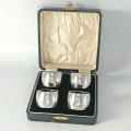 Art Deco Boxed Set Of Four Silver Serviette Rings Birmingham 1931