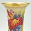 Royal Worcester Trumpet Vase Hand Painted Blackberries By Kitty Blake 1897