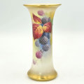 Royal Worcester Vase Hand Painted Blackberries By Kitty Blake 1897