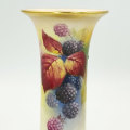 Royal Worcester Vase Hand Painted Blackberries By Kitty Blake 1897