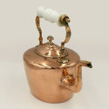 Vintage Copper Kettle Ceramic Handle 20th