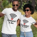 Connected to Him/ Connected to Her Couple T-Shirts