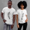 Couples matching t-shirts  Lion and Lioness Tattoo themed
