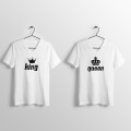 King and Queen Matching Couple V-neck T-Shirts