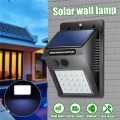 20 LED Solar Powered PIR Motion Sensor Security Wall Garden Light - Built in Battery