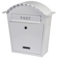 EMtronics Wall Mountable Post Box, Stainless Steel, Weather Resistant - White