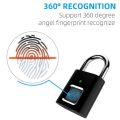 L34 Security Door Lock Smart Keyless Usb Rechargeable Fingerprint Padlock For Locker Travel