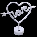 B-18 USB DC Cable Or Battery Operated Cupid Heart  Neon Lamp With Base