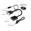 VGA to HDMI Adapter with AUX + USB Cable