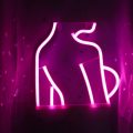 FA-A60 Lady,s Back Silhouette Neon Sign Lamp USB And Battery Operated