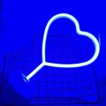 B-2 USB DC Cable Or Battery Operated Heart Neon Lamp With Base