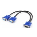 SE-C18 VGA 1 Male to 2 Female Y Splitter Cable