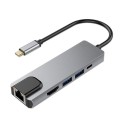 SE-L-T5*1 Type C Hub ,HDMI,3.0 USB ,USB C , To Ethernet RJ45 Lan Adapter 5 In 1