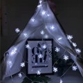 ZYF-51 Snow Flake Fairy String Light With Tail Plug Extension White 5M