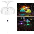 FA-LC75C Solar Powered Fibber Double Layer Jelly Fish Light 2 Pcs 7 Colour Changing