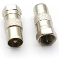 TV Antenna Coaxial Cable Adapter Satellite F Type Screw Socket to F Coaxial Antenna Male Converter