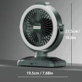 PM-032 Oscillating Rechargeable Table Fan With LED Light