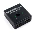 4K Switcher Splitter 2 Ports Bi-Directional 1,2 / 2,1 Switch Supports Ultra HD 1080P 3D HDR HDCP