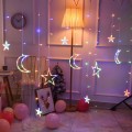 ZYF-11 Moon &, Stars Fairy String Light RGB 3M With Tail Plug Extension  8 Mode Settings 3M