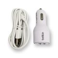 20W Dual Port Car Charger with Type C Cable