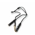 AB-S680 3.5mm Male Jack To Earphone And Microphone Female Aux Cable