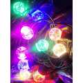 FA-604-2C RGB 10 Garden Bubble String Light With Hooks &, Extension Port 220V 5M